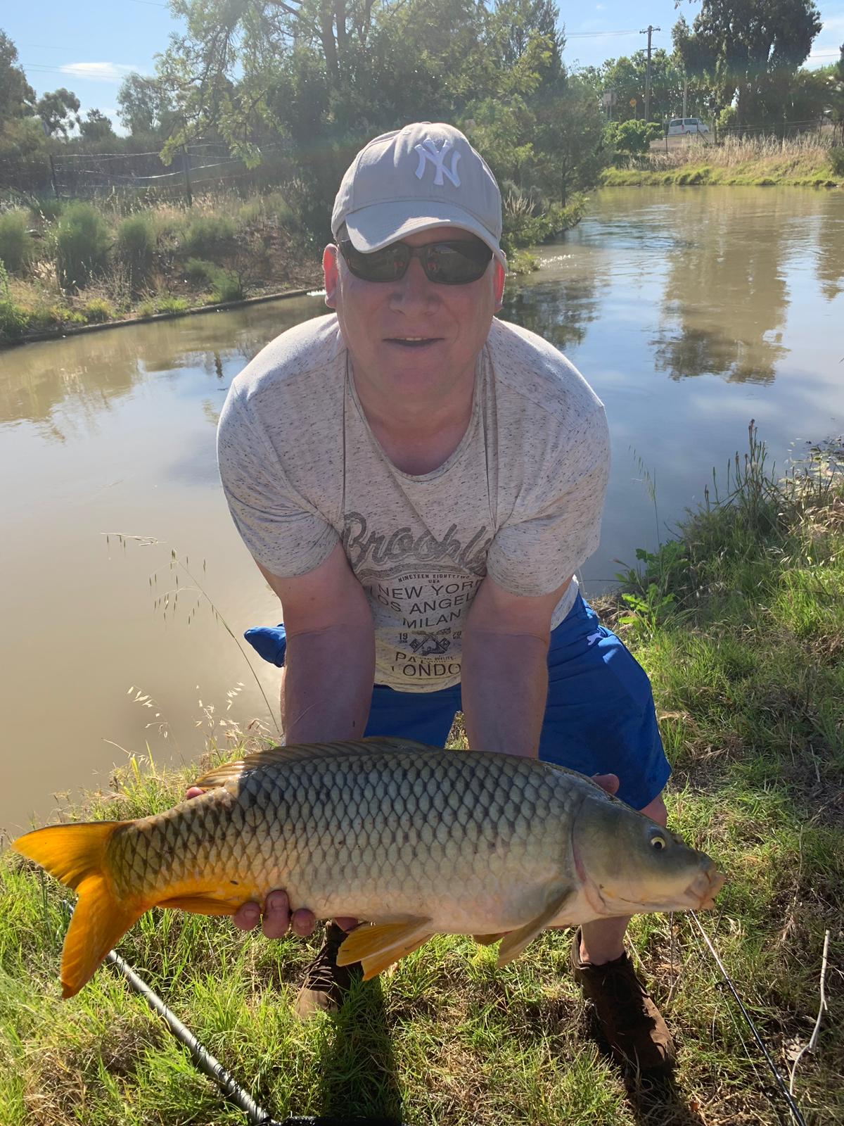 Fishing on a peaceful lakeside