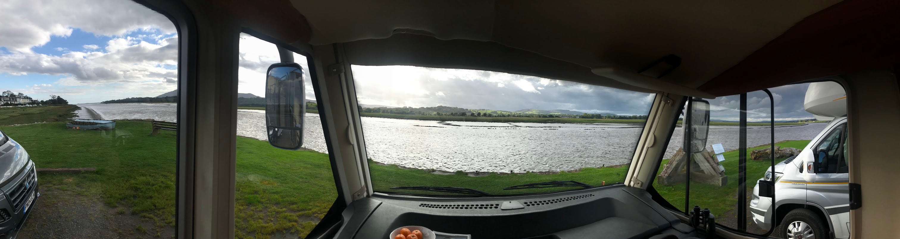 Motorhome with a scenic view